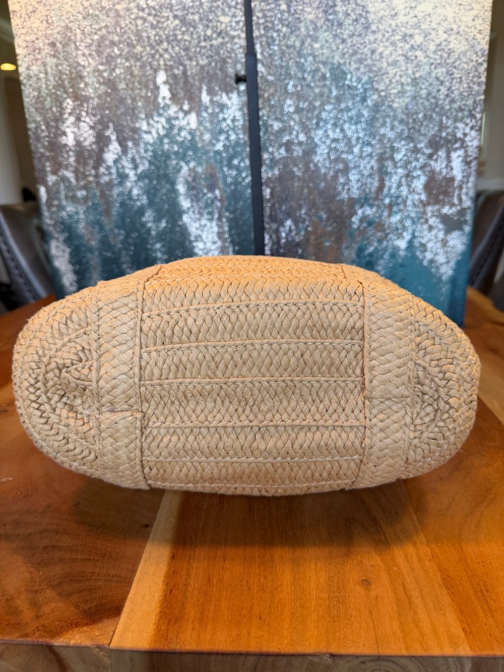 Draper James Coastal Chic Everyday Woven Straw Tote Natural (VGUC) - Picture 13 of 17